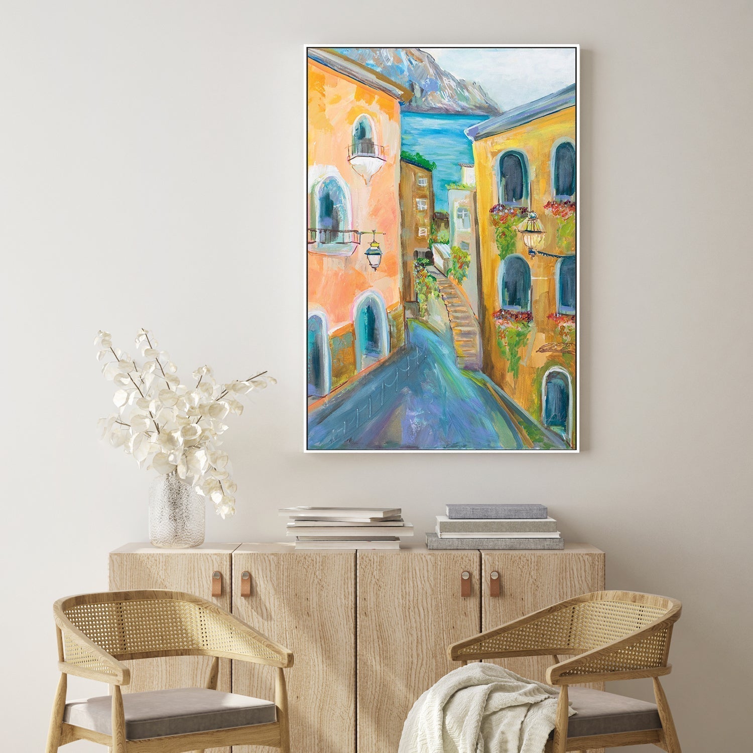 wall-art-print-canvas-poster-framed-Positano, Style A-by-Jeanette Vertentes-Gioia Wall Art