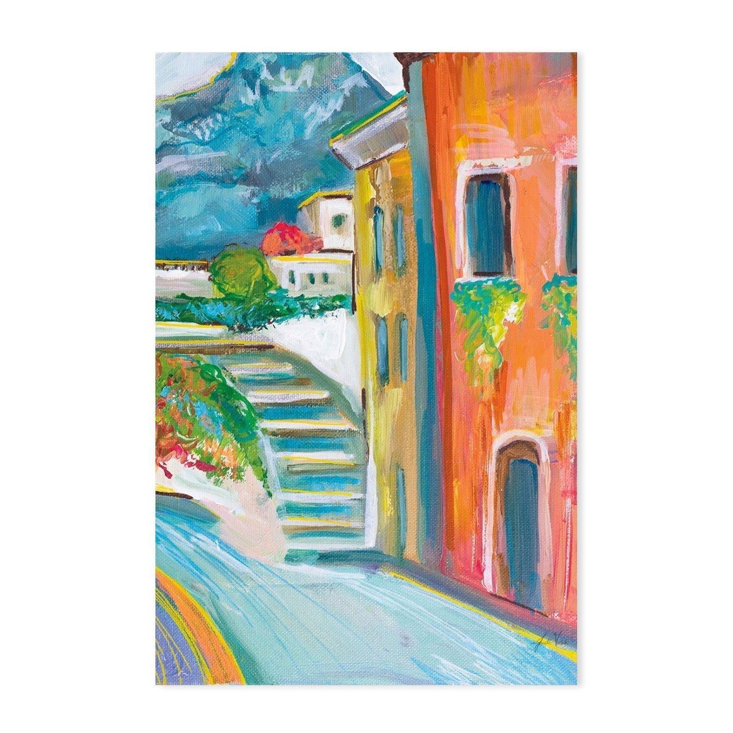 wall-art-print-canvas-poster-framed-Positano, Style B-by-Jeanette Vertentes-Gioia Wall Art
