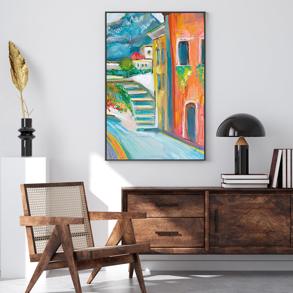 wall-art-print-canvas-poster-framed-Positano, Style B-by-Jeanette Vertentes-Gioia Wall Art