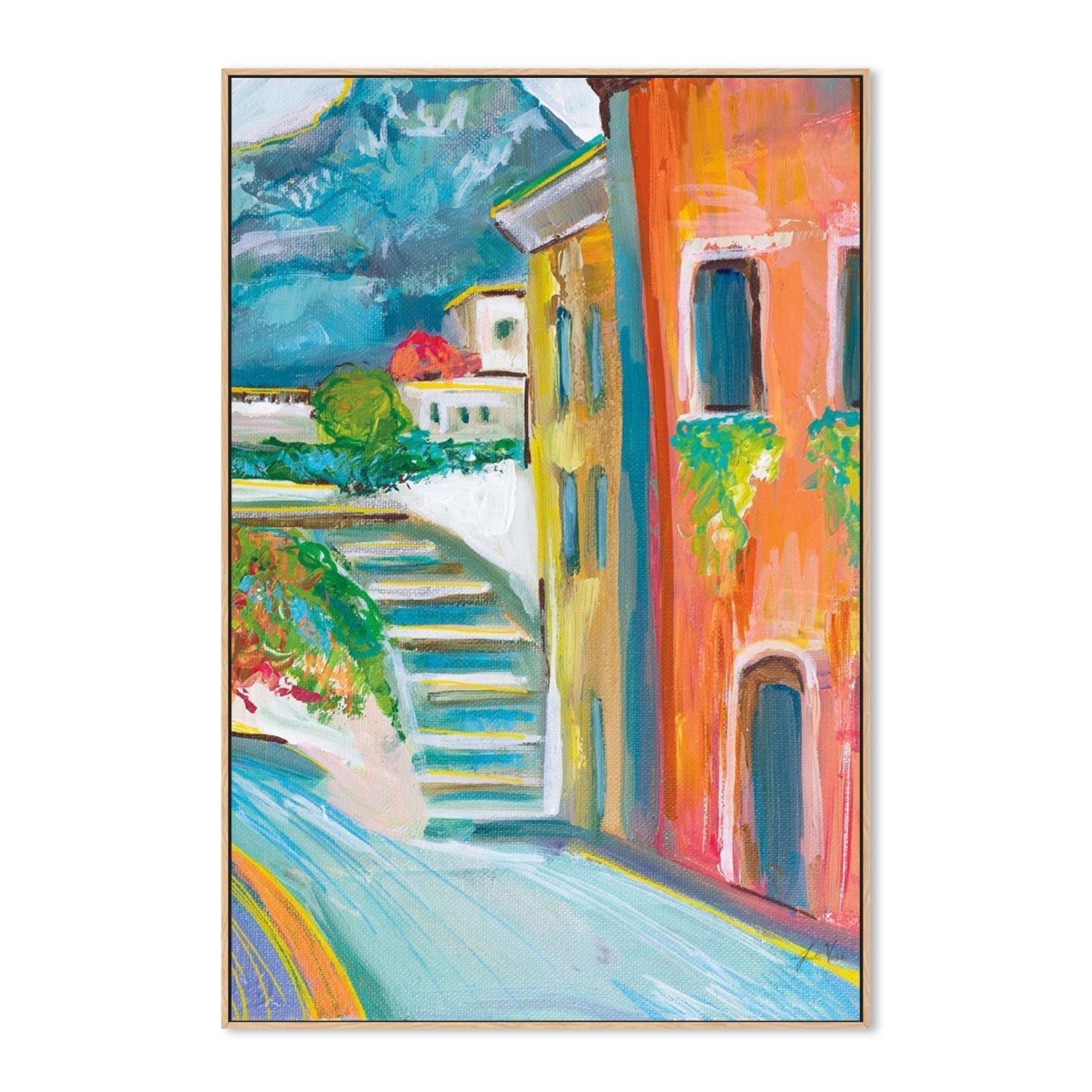 wall-art-print-canvas-poster-framed-Positano, Style B-by-Jeanette Vertentes-Gioia Wall Art