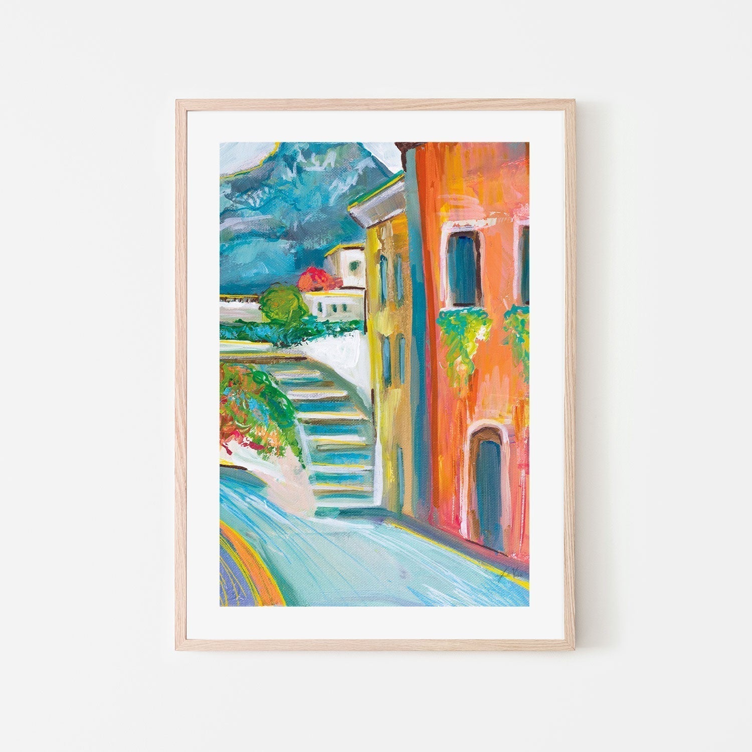 wall-art-print-canvas-poster-framed-Positano, Style B-by-Jeanette Vertentes-Gioia Wall Art