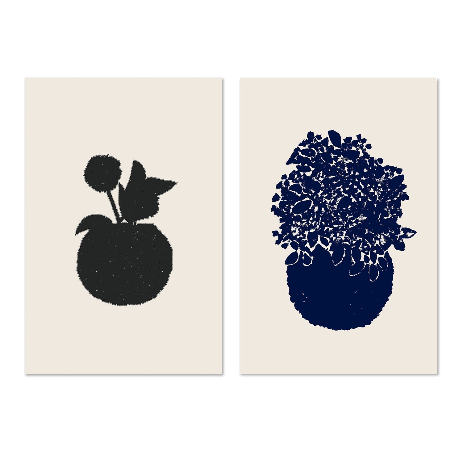 wall-art-print-canvas-poster-framed-Potted Alliums & Lilacs, Set of 2-by-Danushka Abeygoda-Gioia Wall Art