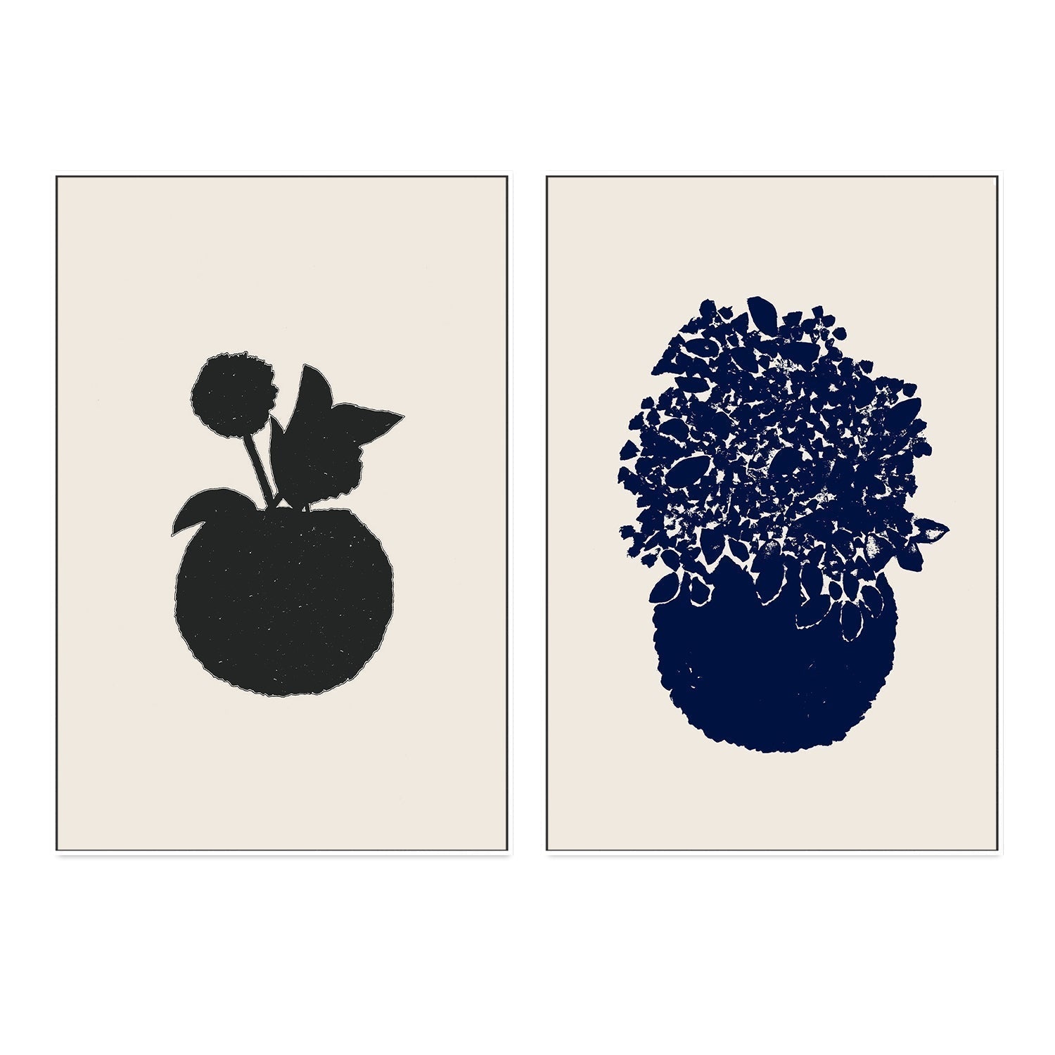 wall-art-print-canvas-poster-framed-Potted Alliums & Lilacs, Set of 2-by-Danushka Abeygoda-Gioia Wall Art