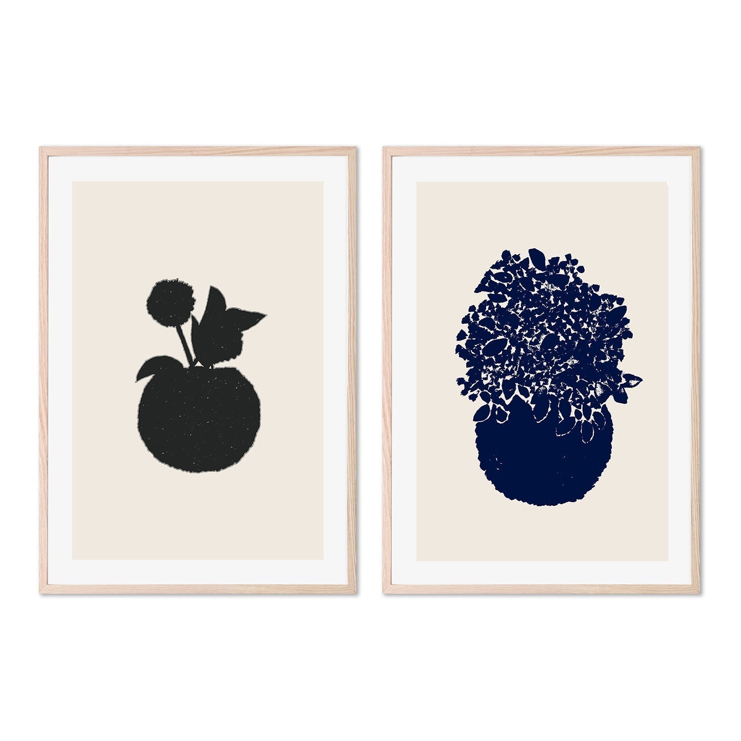 wall-art-print-canvas-poster-framed-Potted Alliums & Lilacs, Set of 2-by-Danushka Abeygoda-Gioia Wall Art