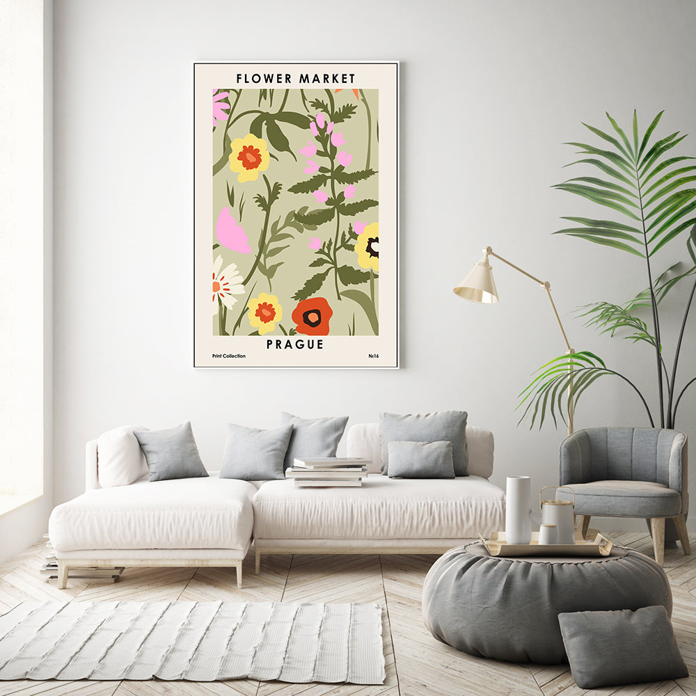 wall-art-print-canvas-poster-framed-Prague Flower Market-GIOIA-WALL-ART
