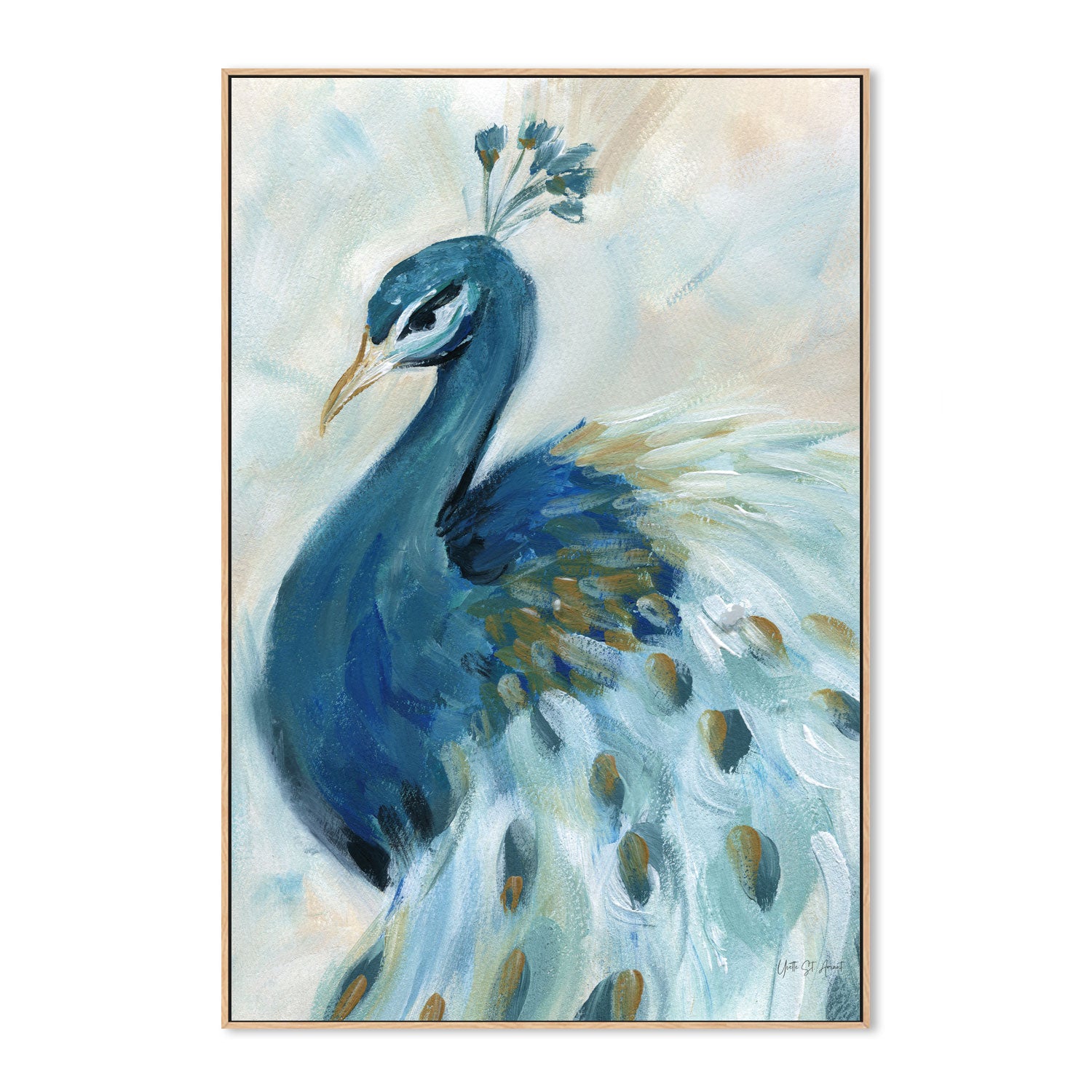 wall-art-print-canvas-poster-framed-Pretty Peacocks, Style B , By Wild Apple-4