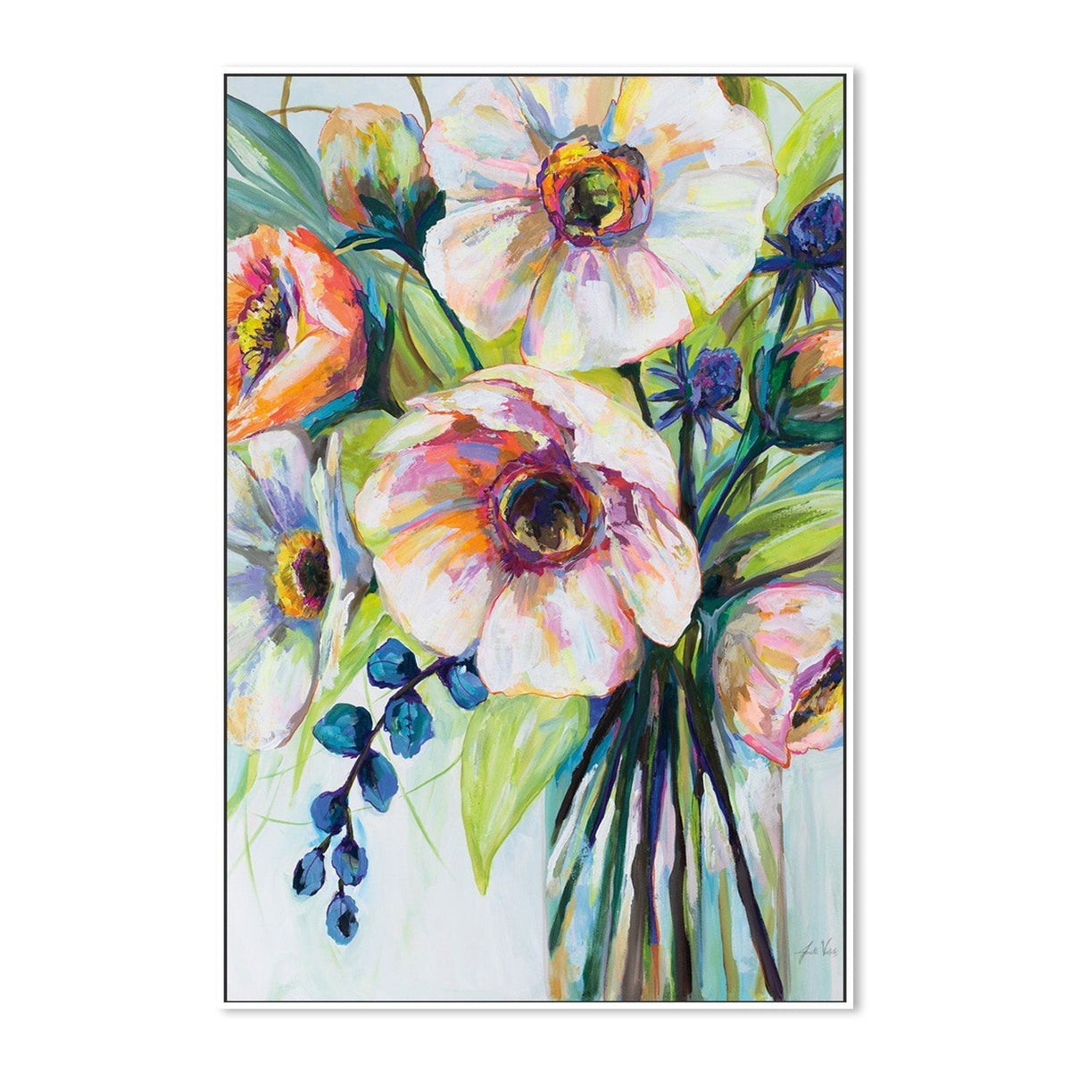wall-art-print-canvas-poster-framed-Pretty Poppies-by-Jeanette Vertentes-Gioia Wall Art