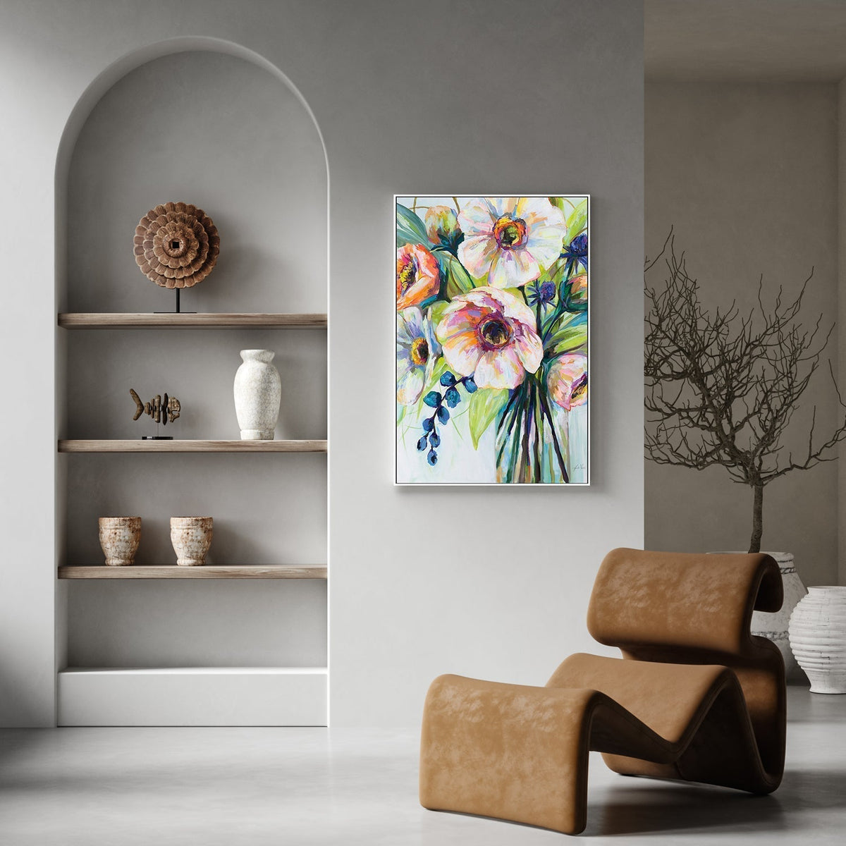 wall-art-print-canvas-poster-framed-Pretty Poppies-by-Jeanette Vertentes-Gioia Wall Art