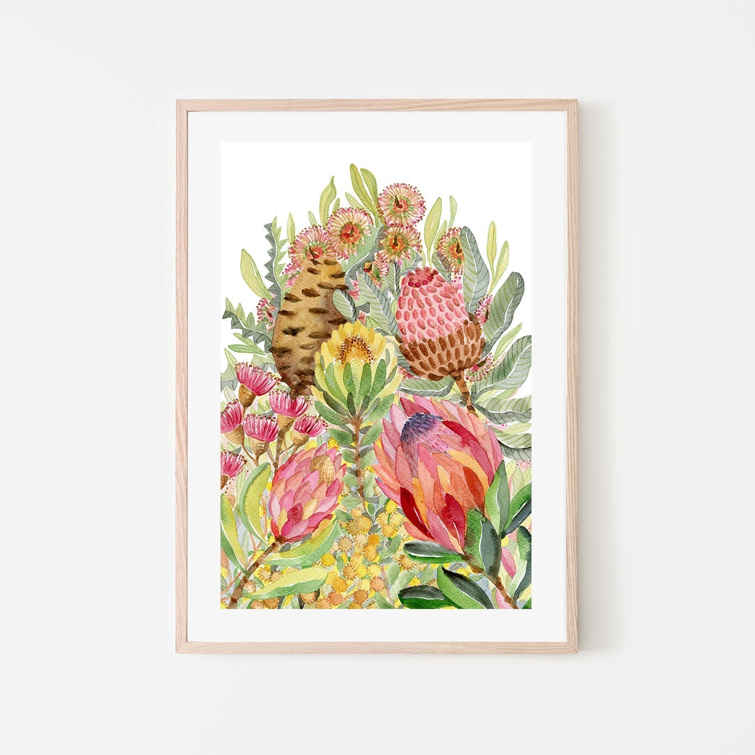 wall-art-print-canvas-poster-framed-Protea Banksia Bunch , By Jessie Mitchelson-6