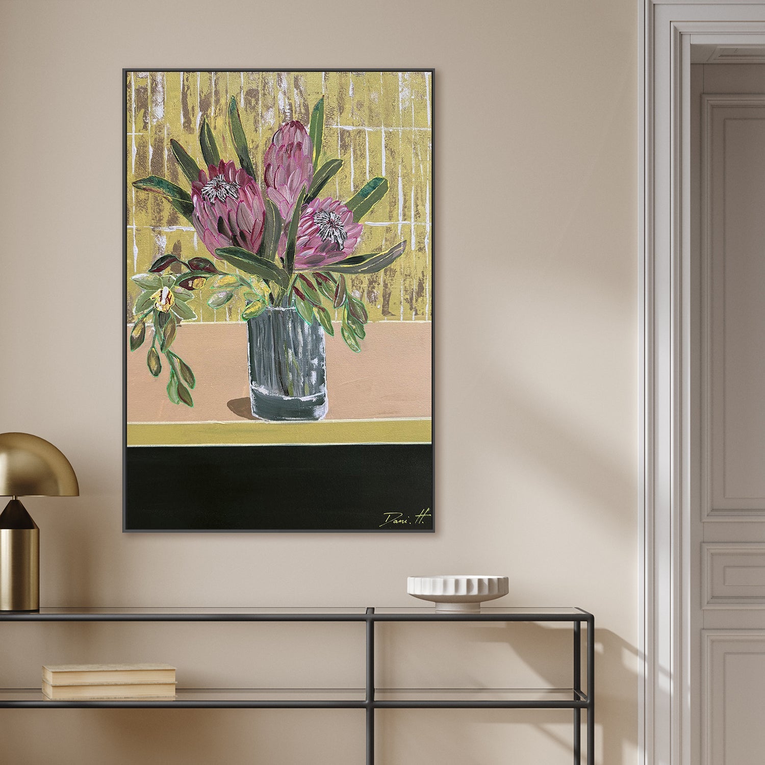 wall-art-print-canvas-poster-framed-Proteas and orchids-2