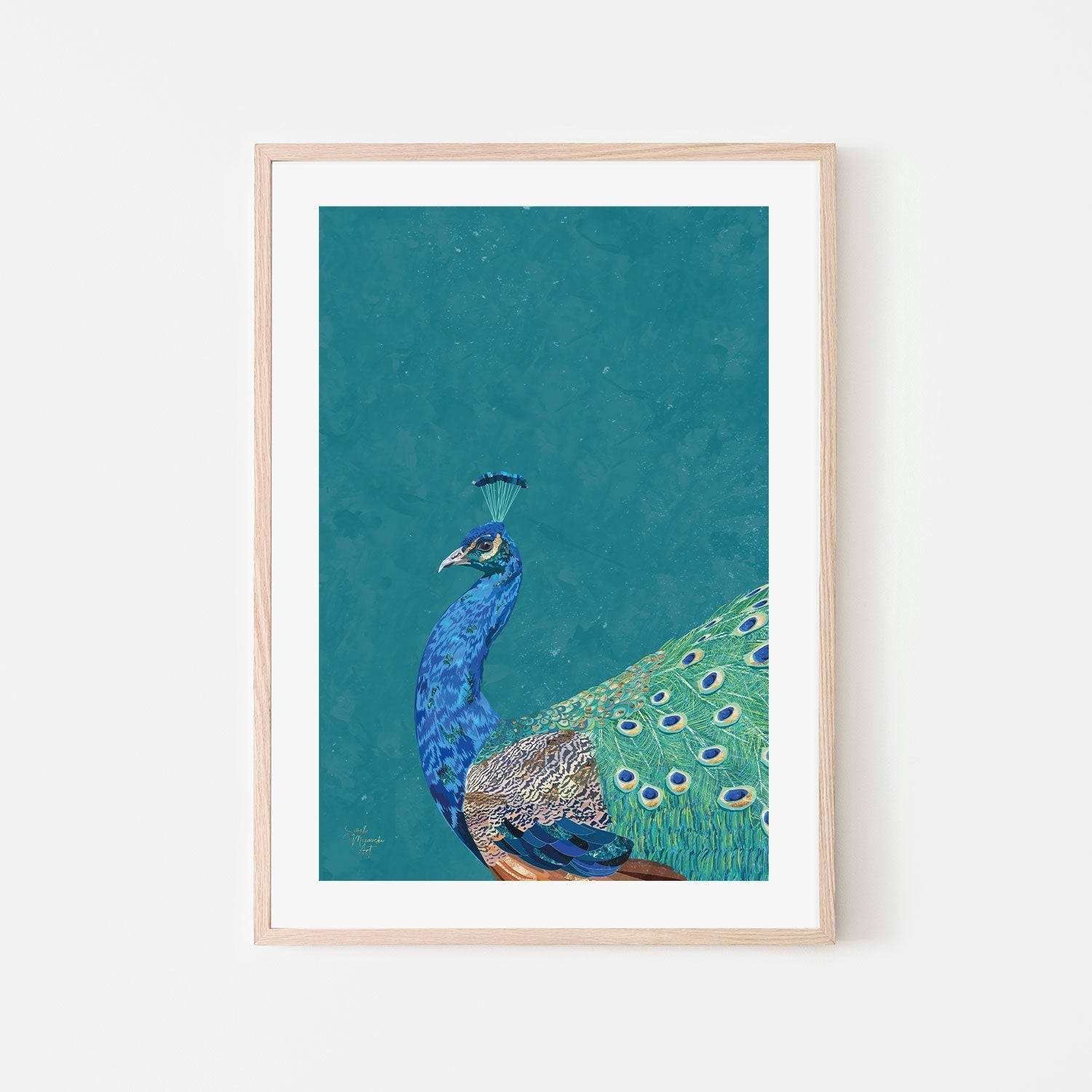 wall-art-print-canvas-poster-framed-Proud Peacock , By Sarah Manovski-GIOIA-WALL-ART