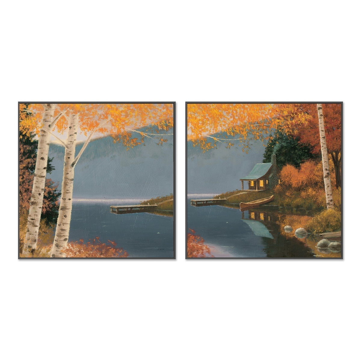 wall-art-print-canvas-poster-framed-Quiet Evening, Set of 2-by-James Wiens-Gioia Wall Art