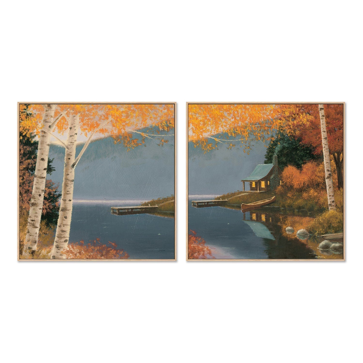 wall-art-print-canvas-poster-framed-Quiet Evening, Set of 2-by-James Wiens-Gioia Wall Art