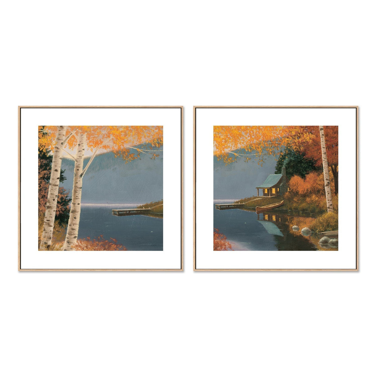 wall-art-print-canvas-poster-framed-Quiet Evening, Set of 2-by-James Wiens-Gioia Wall Art