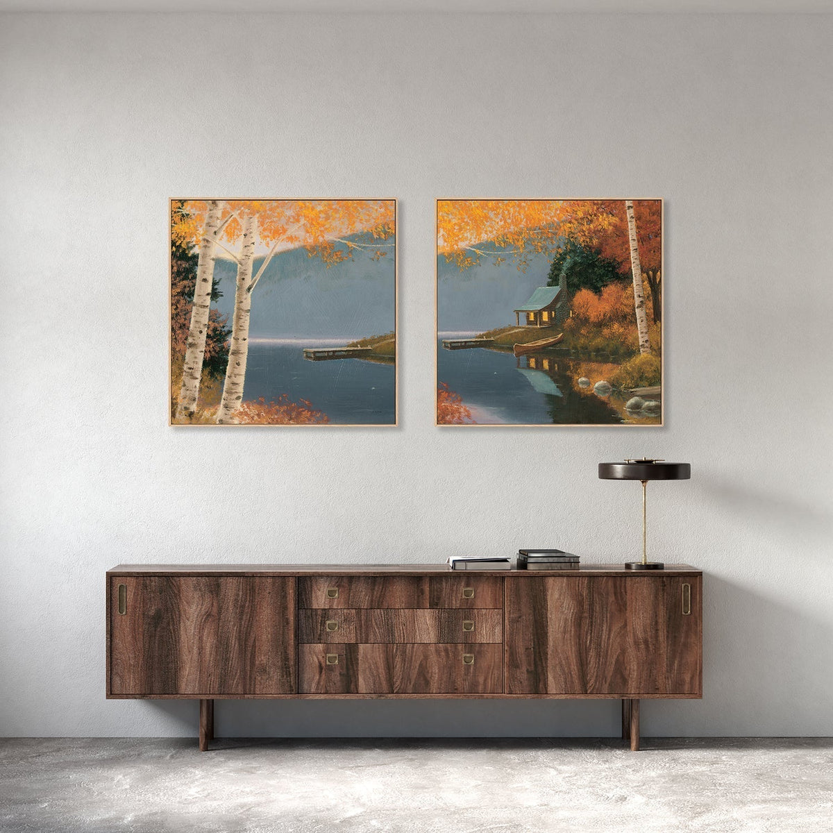 wall-art-print-canvas-poster-framed-Quiet Evening, Set of 2-by-James Wiens-Gioia Wall Art