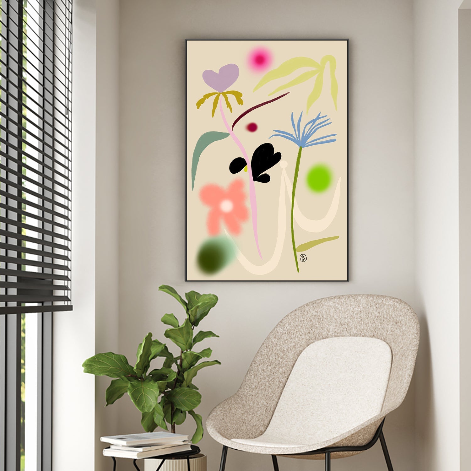 wall-art-print-canvas-poster-framed-QUIET FLOWERS DANCE-2