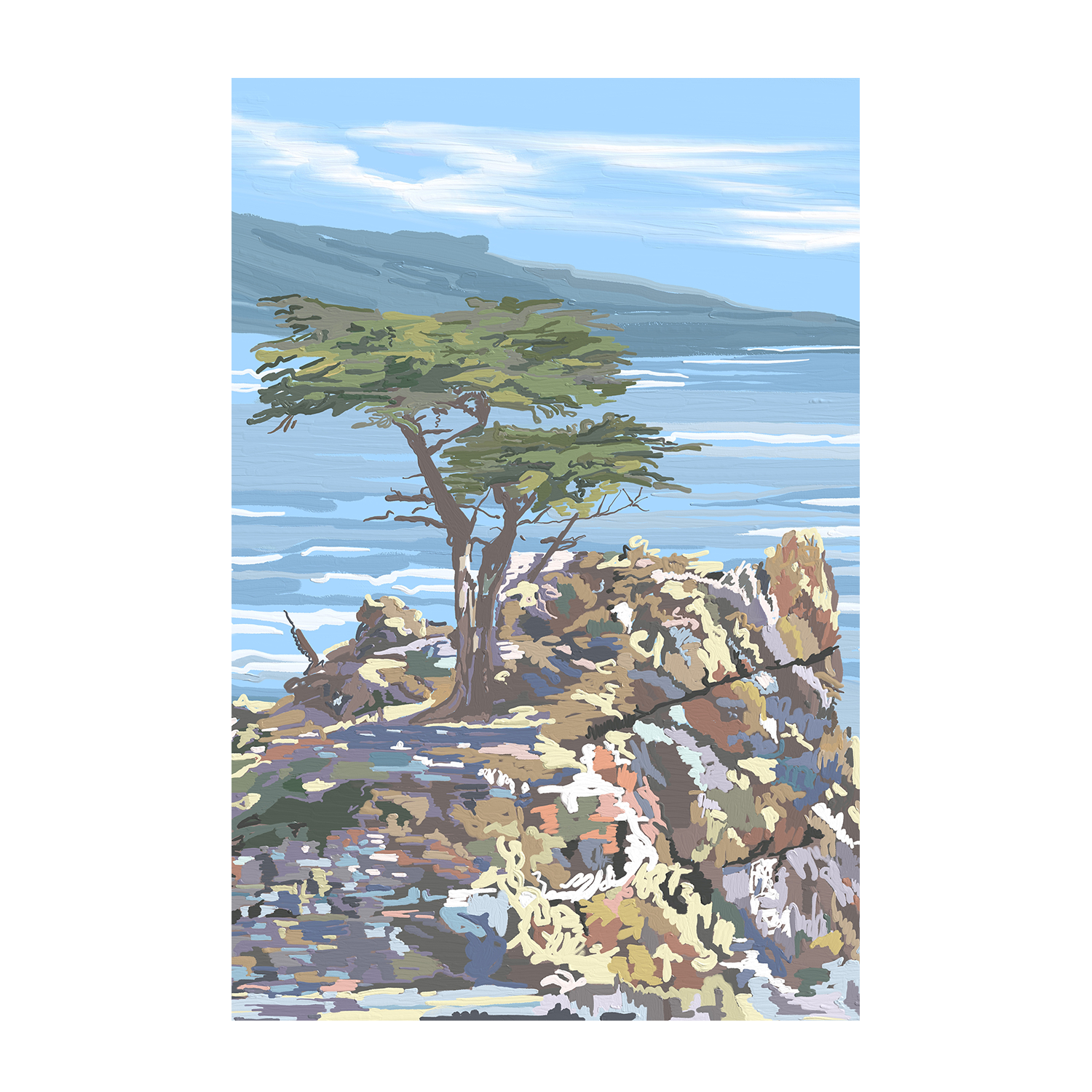wall-art-print-canvas-poster-framed-Quiet Sentinel, 17 Mile Drive, California , By Jenna Alheit-1