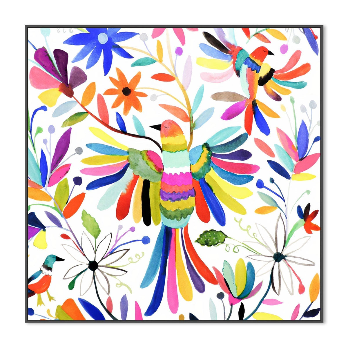 wall-art-print-canvas-poster-framed-Rainbow Bird , By Sylvie Demers-GIOIA-WALL-ART