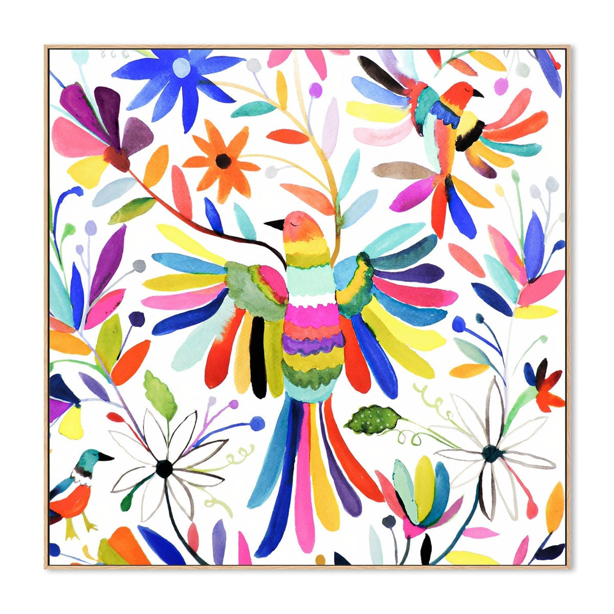 wall-art-print-canvas-poster-framed-Rainbow Bird , By Sylvie Demers-GIOIA-WALL-ART