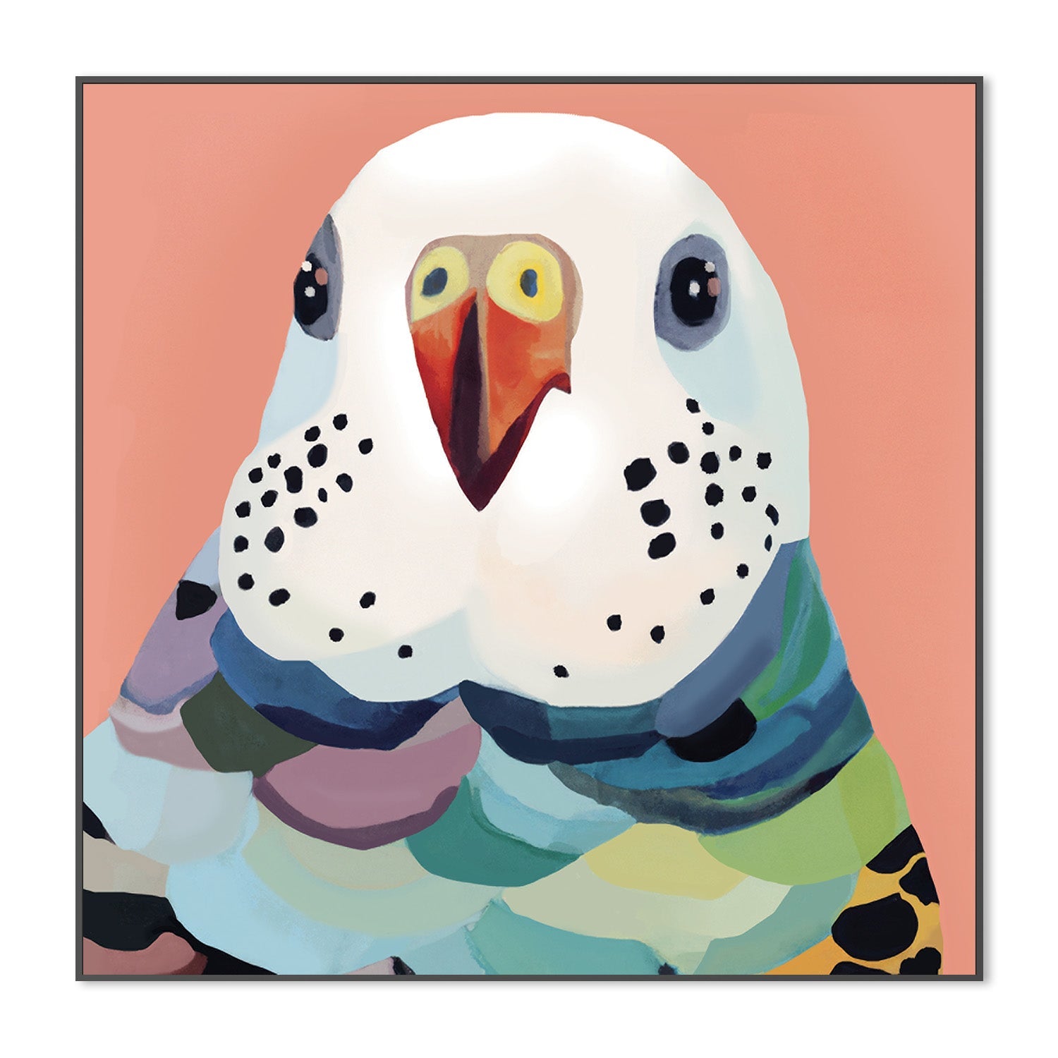 wall-art-print-canvas-poster-framed-Rainbow Budgie , By Stacey Williams-3