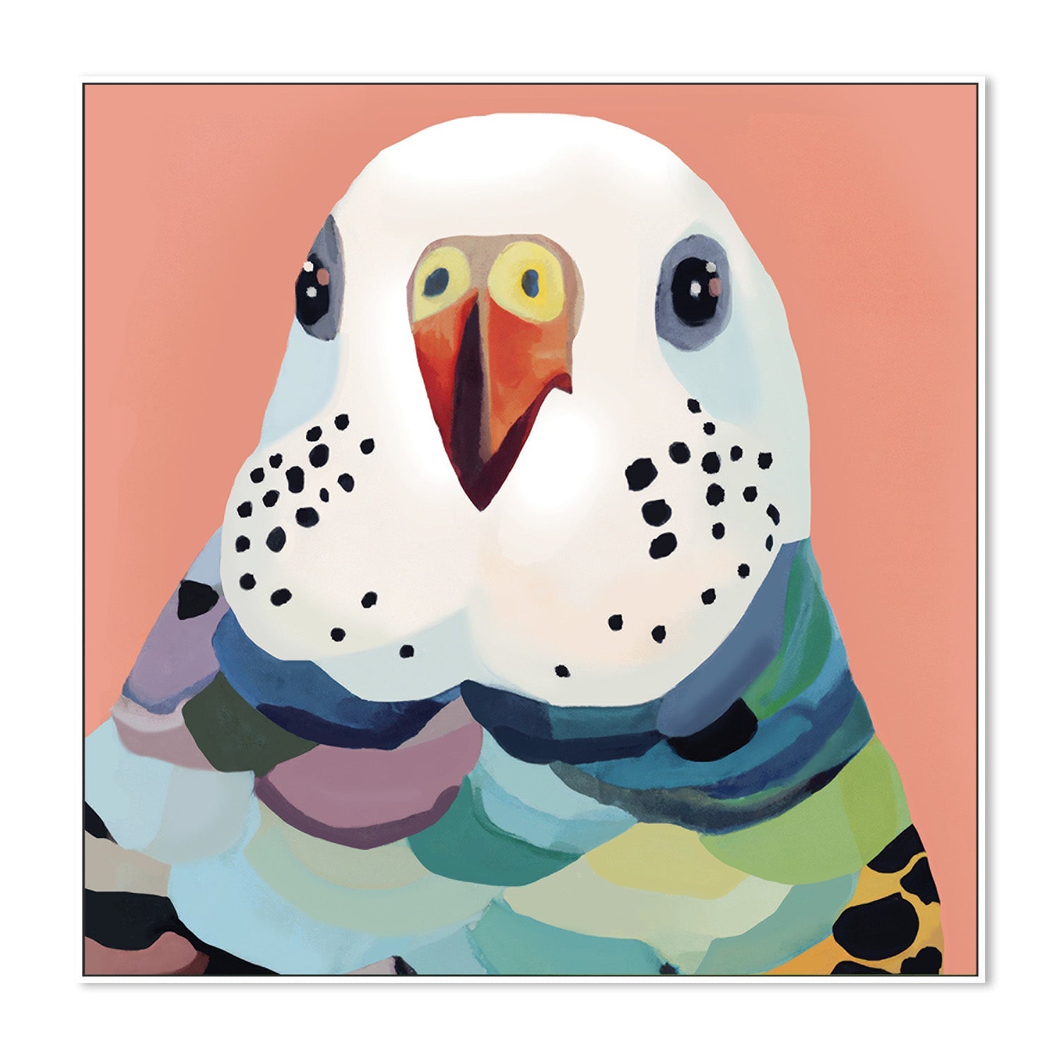 wall-art-print-canvas-poster-framed-Rainbow Budgie , By Stacey Williams-5