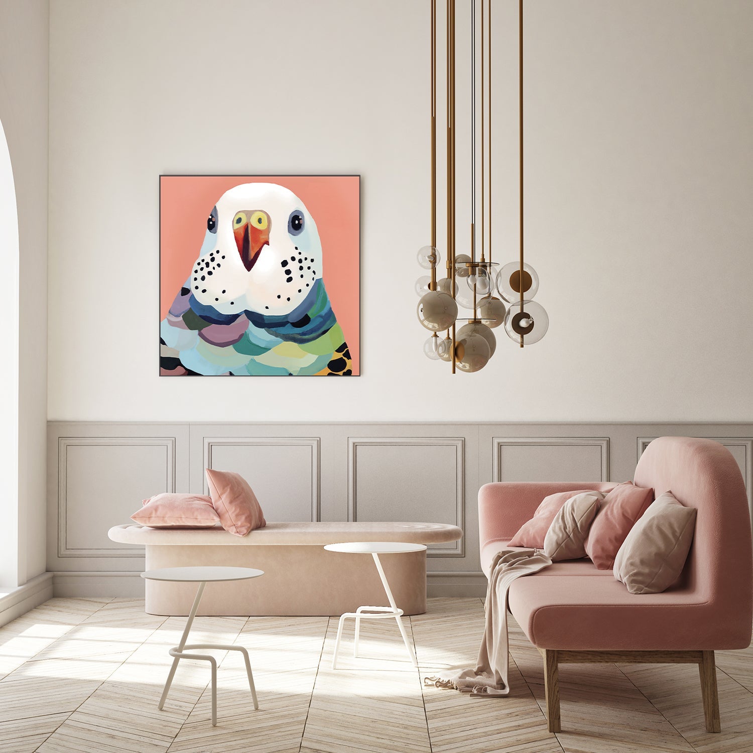 wall-art-print-canvas-poster-framed-Rainbow Budgie , By Stacey Williams-7