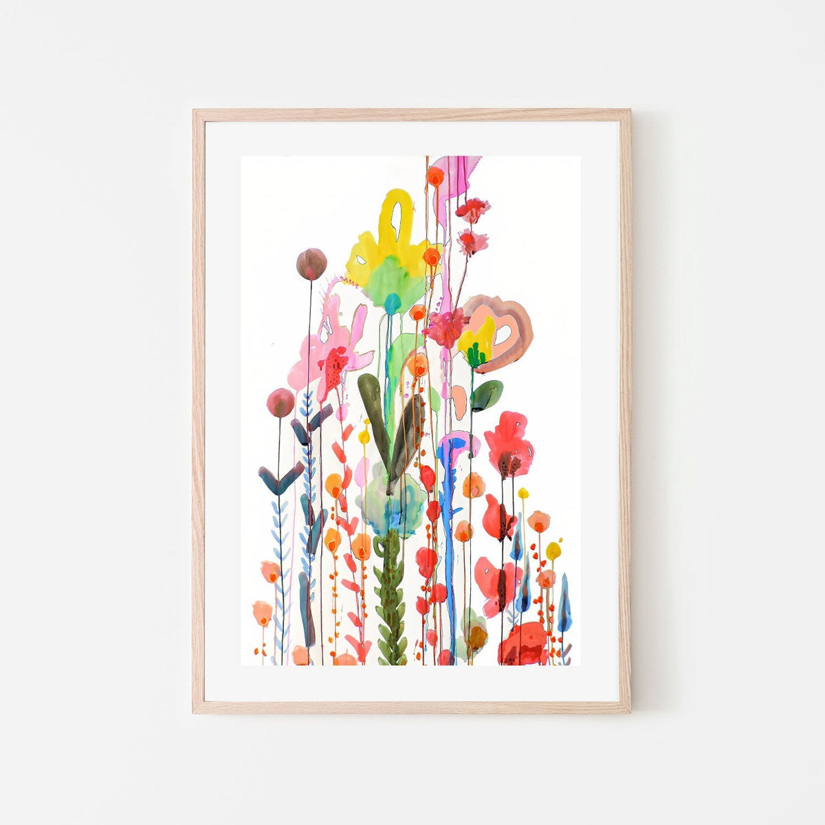 wall-art-print-canvas-poster-framed-Rainbow Flowers , By Sylvie Demers-GIOIA-WALL-ART