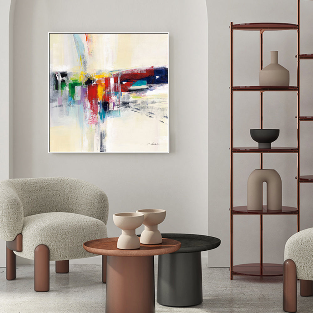wall-art-print-canvas-poster-framed-Rainbow Kaleidoscope-by-Silvia Vassileva-Gioia Wall Art