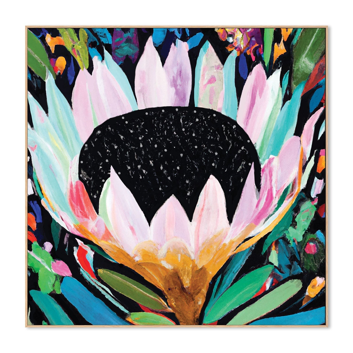 wall-art-print-canvas-poster-framed-Rainbow Protea , By Stacey Williams-4