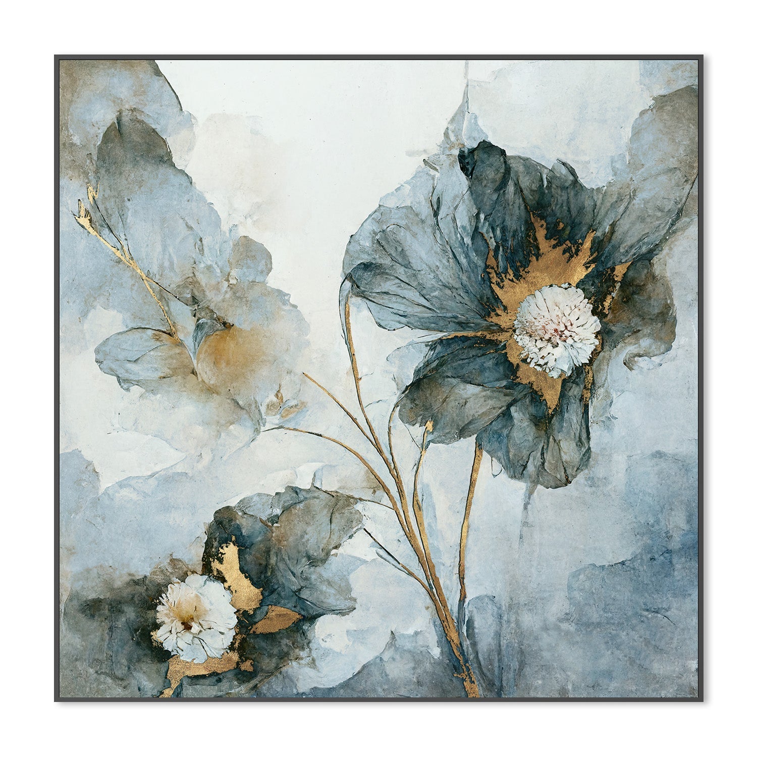 wall-art-print-canvas-poster-framed-Rainy Day Blooms, Style A , By Leah Mclean-3