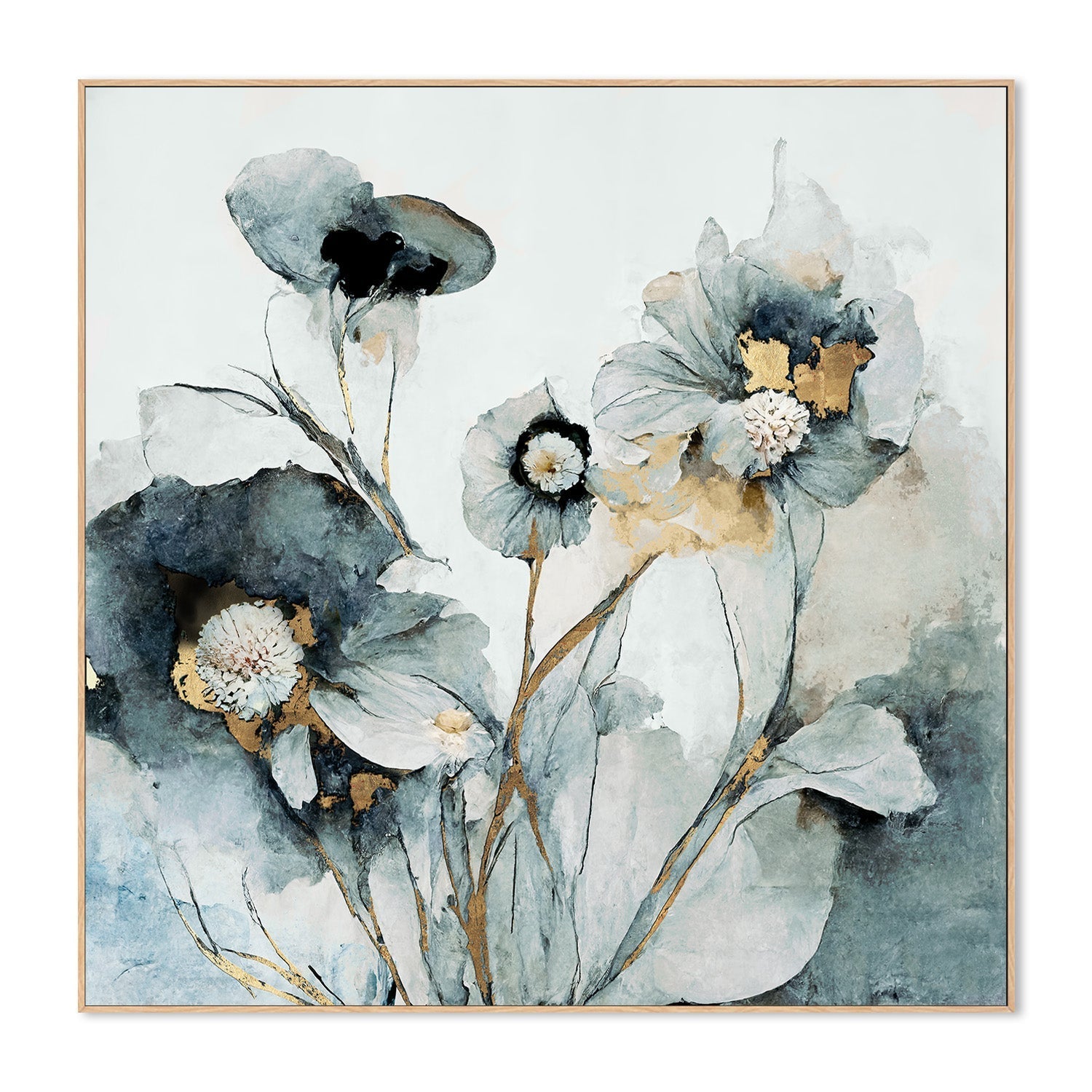 wall-art-print-canvas-poster-framed-Rainy Day Blooms, Style B , By Leah Mclean-4