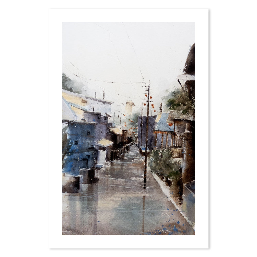 wall-art-print-canvas-poster-framed-Rainy Day In Kyoto Japan-by-Lilou Online Fine Arts-Gioia Wall Art