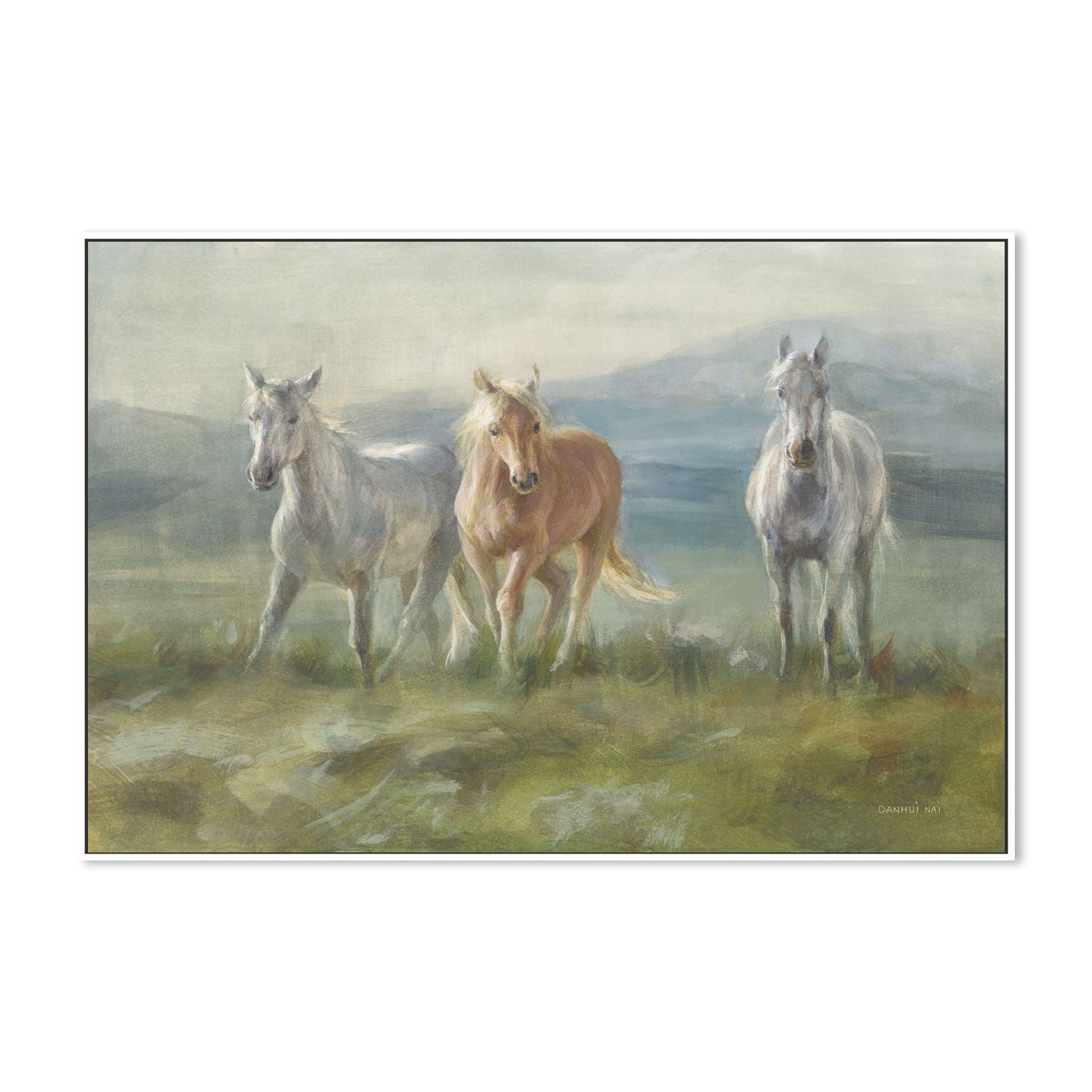 wall-art-print-canvas-poster-framed-Rangeland Horses , By Danhui Nai-GIOIA-WALL-ART