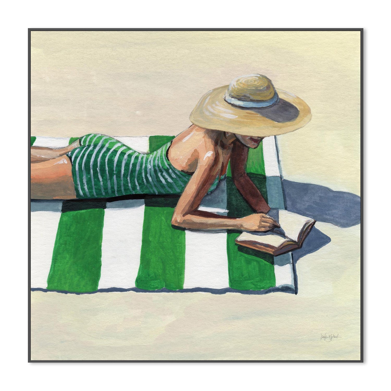 wall-art-print-canvas-poster-framed-Reading at The Beach v2-3
