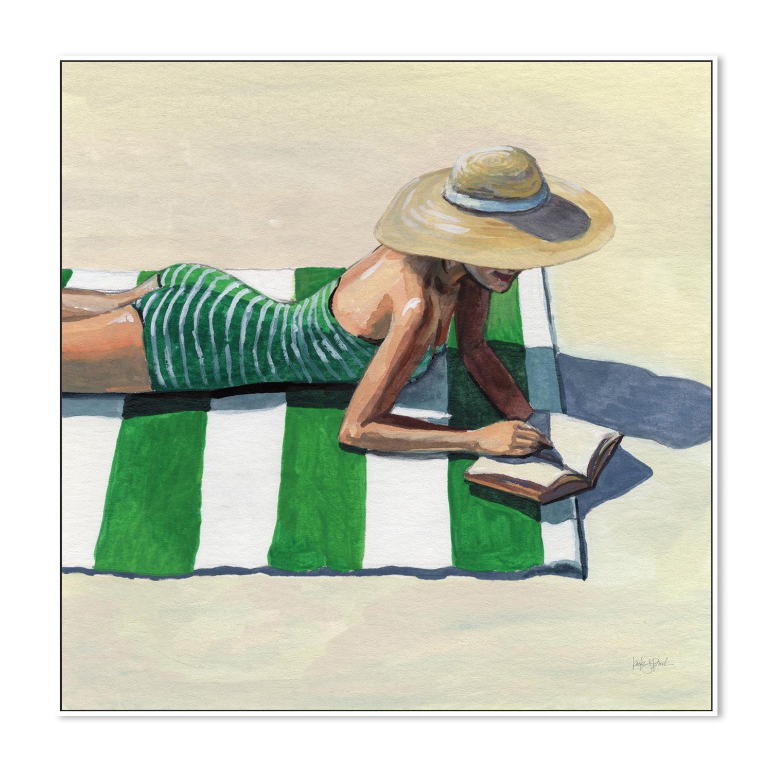 wall-art-print-canvas-poster-framed-Reading at The Beach v2-5