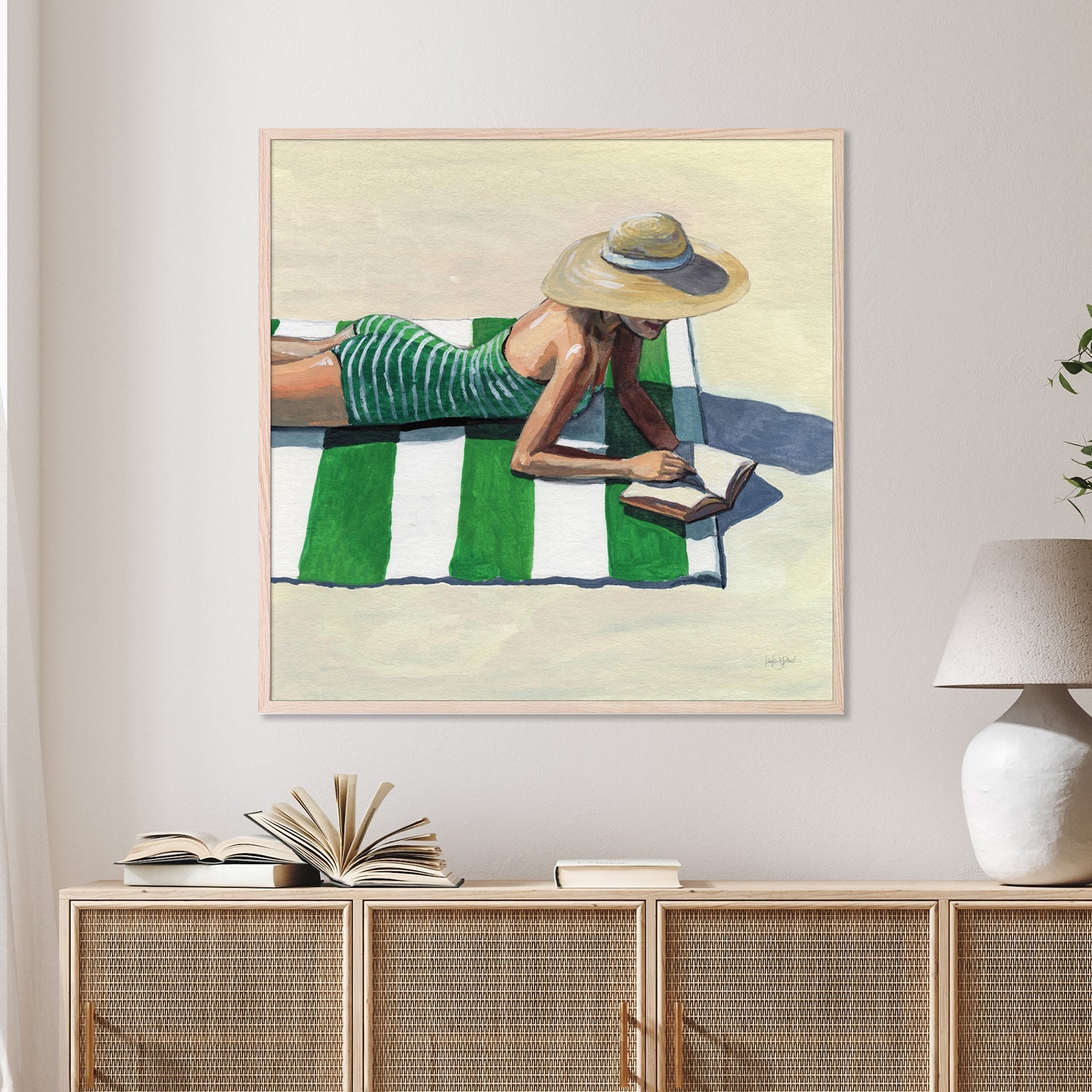 wall-art-print-canvas-poster-framed-Reading at The Beach v2-7