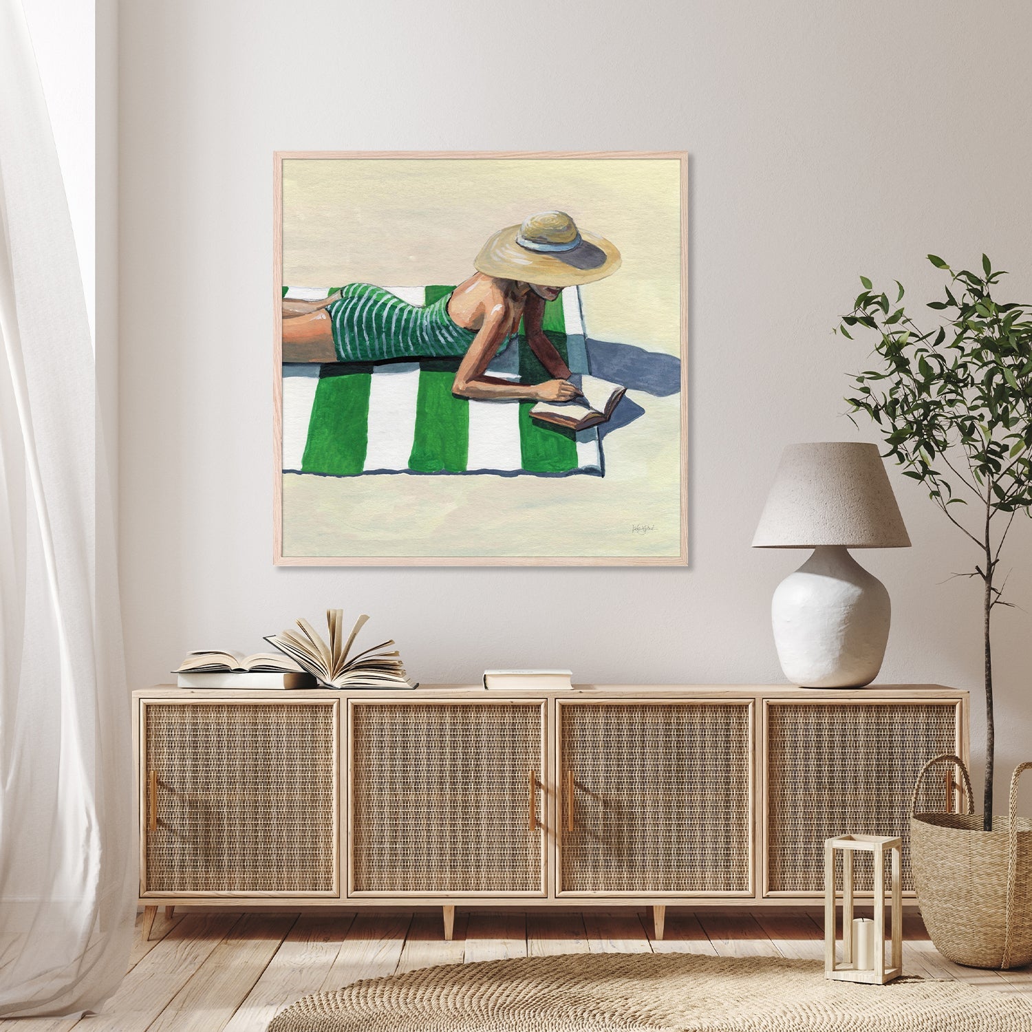 wall-art-print-canvas-poster-framed-Reading at The Beach v2-8