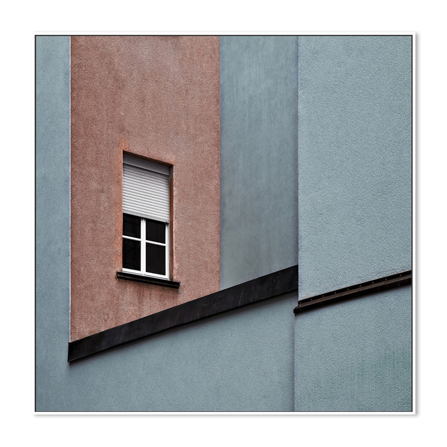 wall-art-print-canvas-poster-framed-Red And Blue Architecture , By Gilbert Claes-GIOIA-WALL-ART