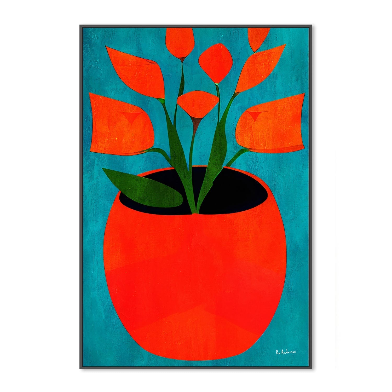 wall-art-print-canvas-poster-framed-Red Blossoms , By Bo Anderson-3