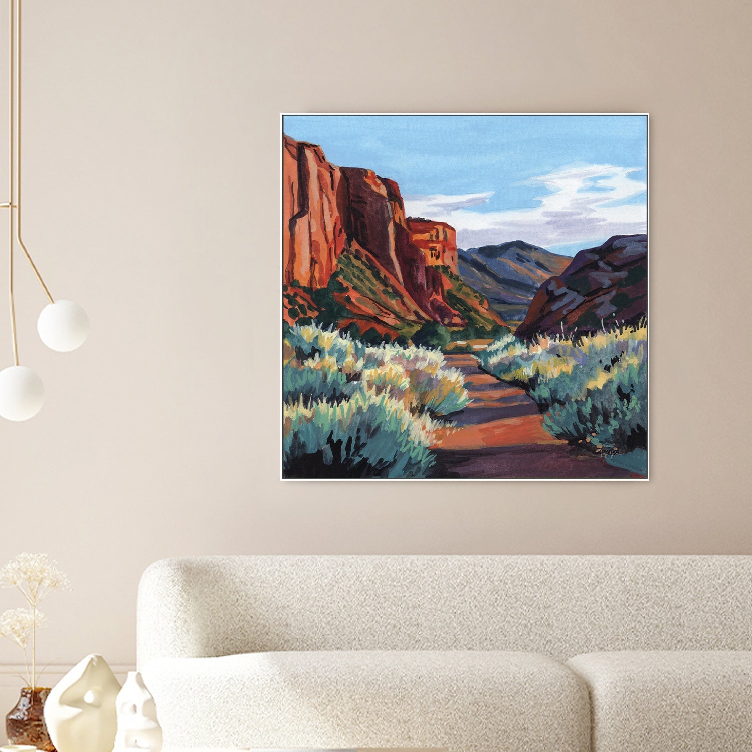 wall-art-print-canvas-poster-framed-Red Earth Scenery Late Afternoon-2