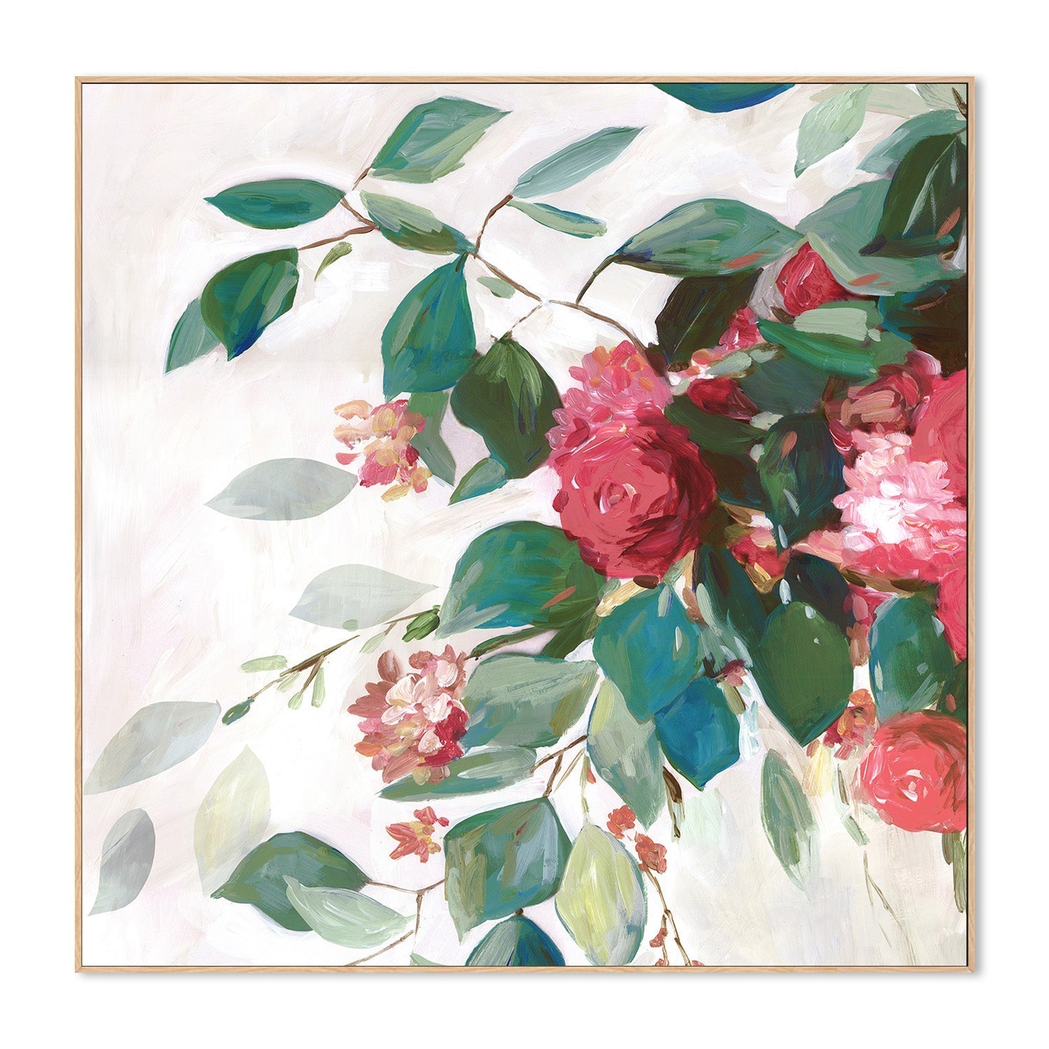 wall-art-print-canvas-poster-framed-Red Florals , By Asia Jensen-4