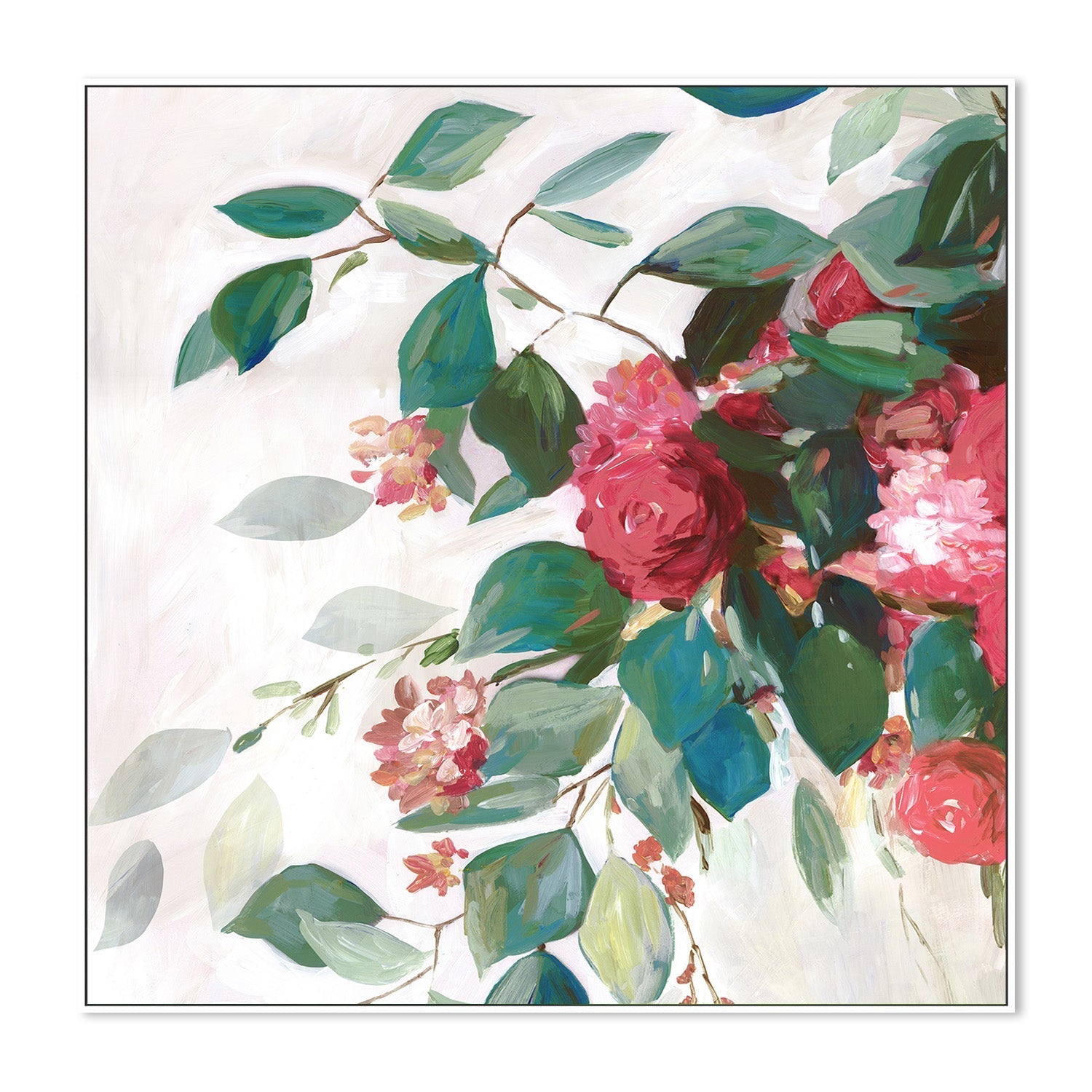 wall-art-print-canvas-poster-framed-Red Florals , By Asia Jensen-5