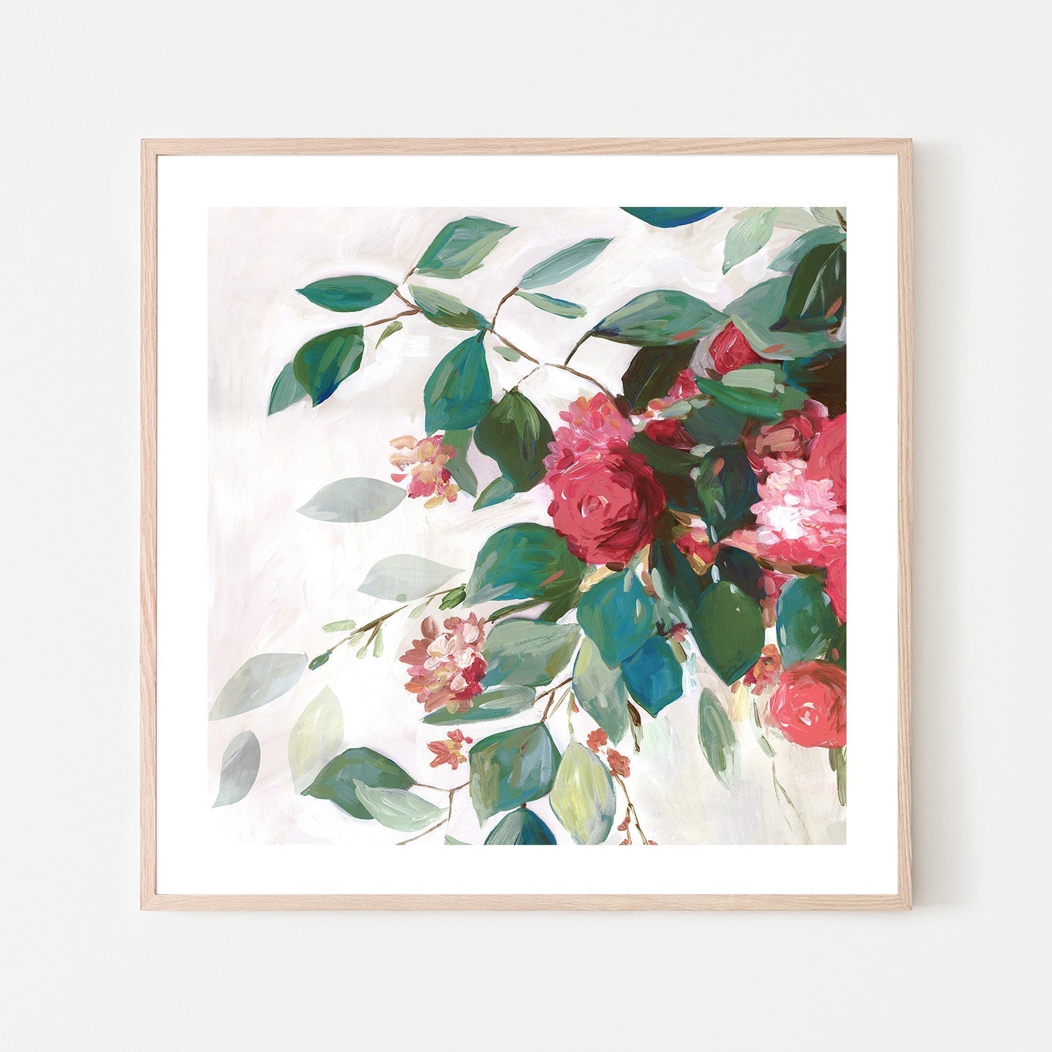 wall-art-print-canvas-poster-framed-Red Florals , By Asia Jensen-6
