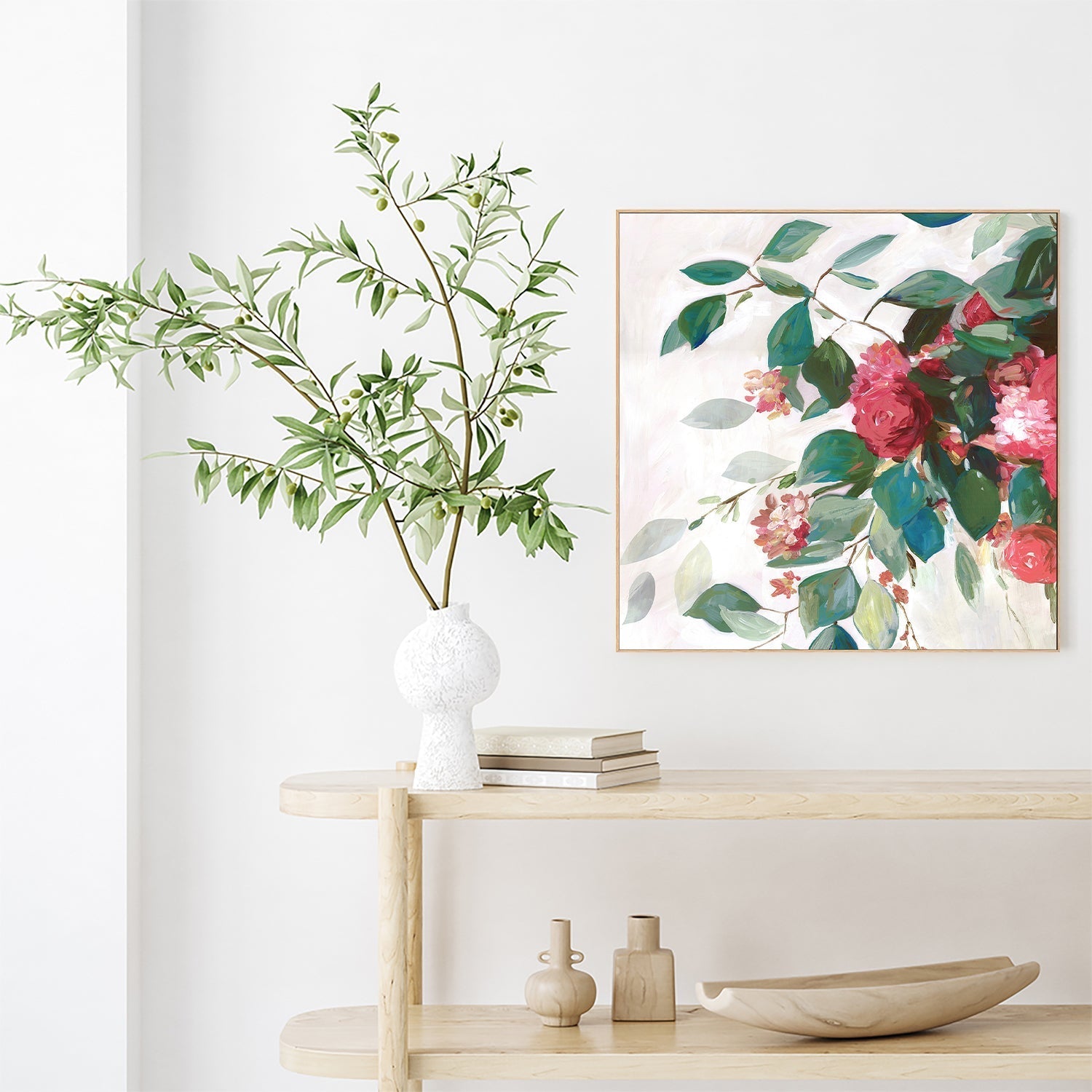 wall-art-print-canvas-poster-framed-Red Florals , By Asia Jensen-7
