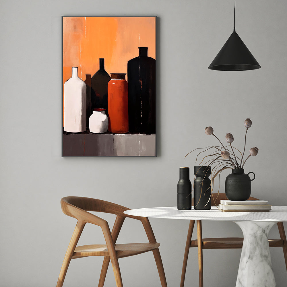 wall-art-print-canvas-poster-framed-Red Glass Bottle , By Treechild-GIOIA-WALL-ART