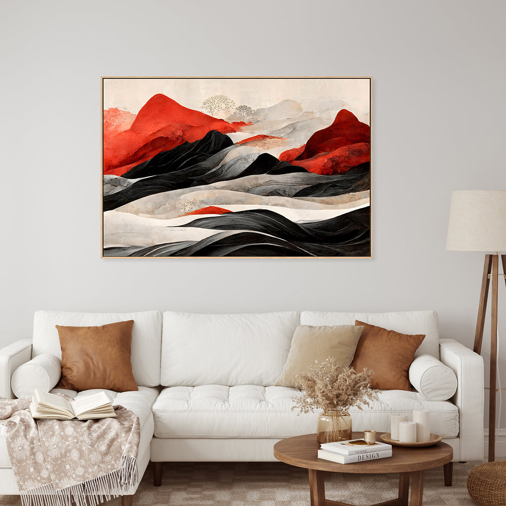 wall-art-print-canvas-poster-framed-Red Mountains , By Treechild-GIOIA-WALL-ART