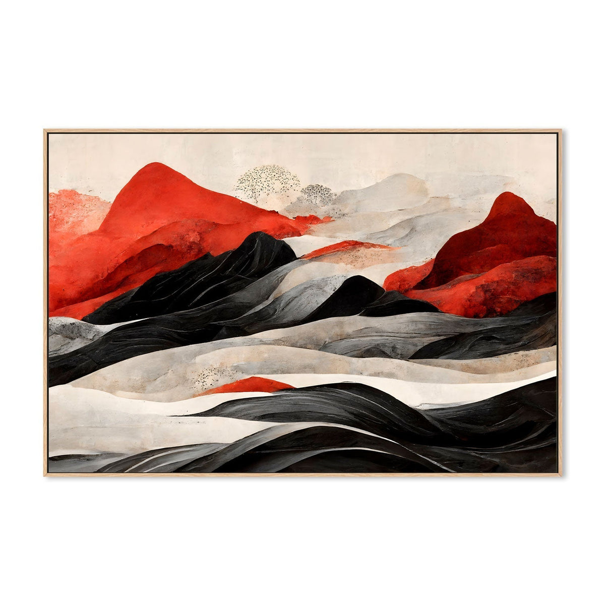 wall-art-print-canvas-poster-framed-Red Mountains , By Treechild-GIOIA-WALL-ART