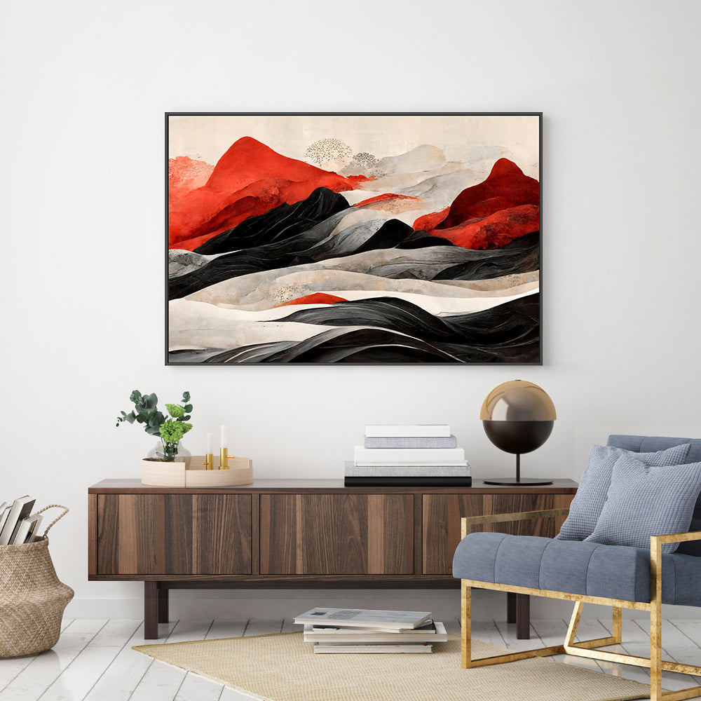 wall-art-print-canvas-poster-framed-Red Mountains , By Treechild-GIOIA-WALL-ART