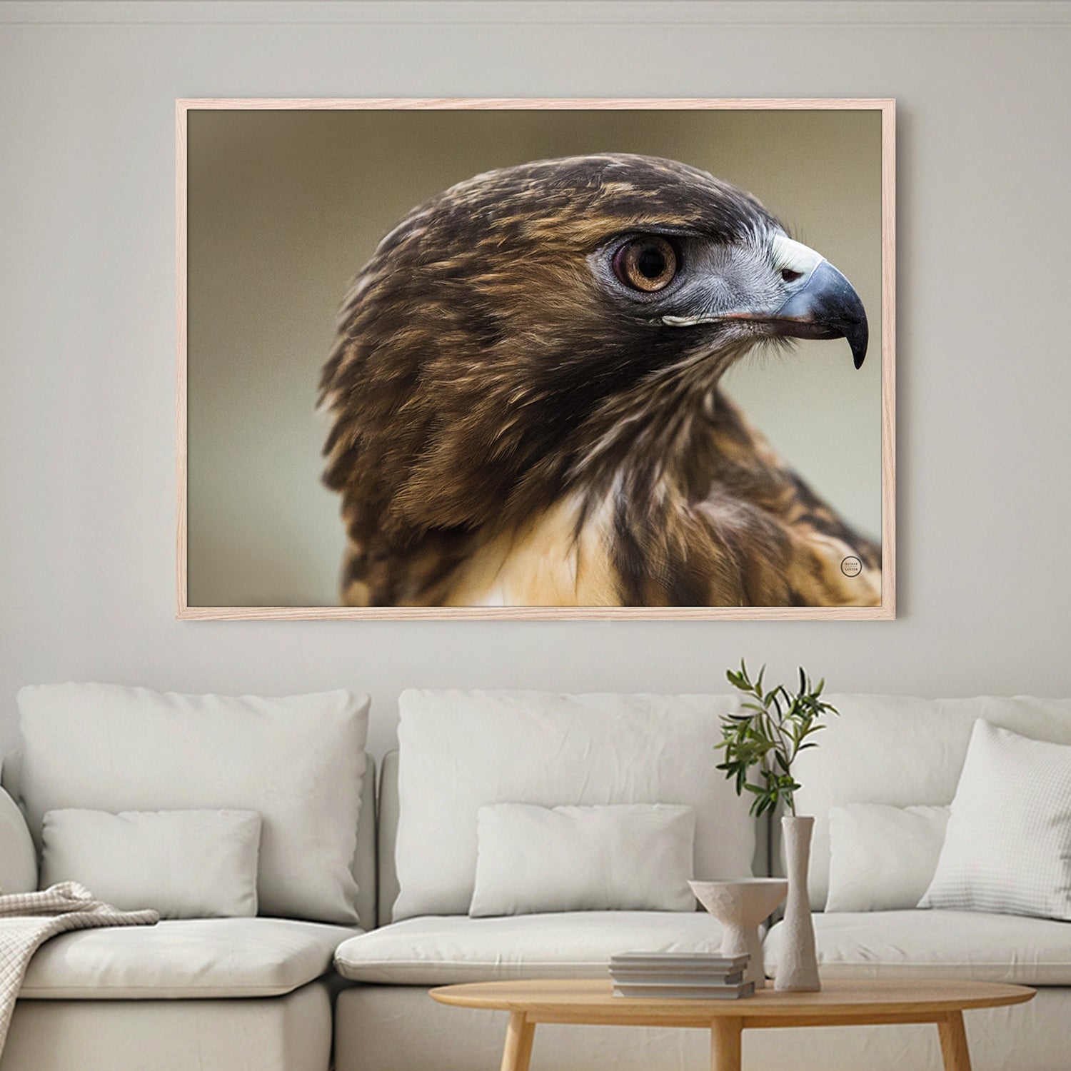 wall-art-print-canvas-poster-framed-Red Tailed Hawk Profile-7
