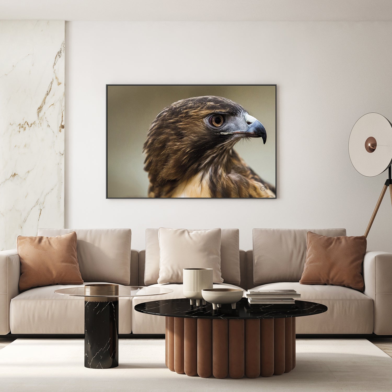 wall-art-print-canvas-poster-framed-Red Tailed Hawk Profile-9